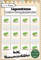 Vorschau - Bildkarten - Leguanklasse Geburtstagskalender - Deckblatt