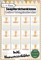 Vorschau - Bildkarten - Seepferdchenklasse Geburtstagskalender - Deckblatt