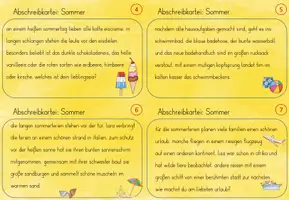 Vorschau - Arbeitsblätter - Abschreibkartei Sommer Groß-Kleinschreibung - Seite 3