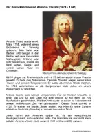 Vorschau - Arbeitsblätter - Vivaldi Jahreszeiten Fächerübergreifend Grundschule - Seite 1
