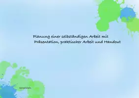 Vorschau - Arbeitsblätter - Fahrplan Freies Thema Wald Propelpupils - Deckblatt