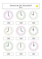 Vorschau - Arbeitsblätter - Materialpaket: Die Uhr - Seite 2