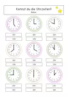 Vorschau - Arbeitsblätter - Materialpaket: Die Uhr - Seite 3