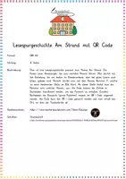 Vorschau - Arbeitsblätter - Am Strand / Sommer: Lesespurgeschichte (mit QR-Code) - Deutsch - Kl. 2/3 - Seite 1