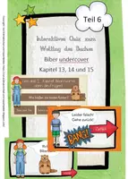 Vorschau - Interaktives Material - Gesamtpaket Interaktive Quiz zu Biber undercover - Deckblatt