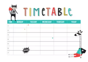Vorschau - Mal- und Bastelvorlagen - Timetable // PDF // Word File - Seite 2
