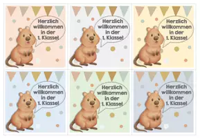 Vorschau - Bildkarten - Quokkaklasse Willkommenskärtchen 1.Klasse - Seite 2