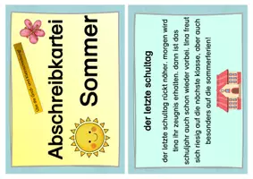 Vorschau - Arbeitsblätter - Groß- und Kleinschreibung: Übungskartei Sommer (Druckschrift) - Seite 3