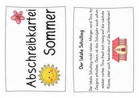 Vorschau - Arbeitsblätter - Abschreibkartei Sommer (Grundschrift) - Seite 3