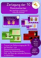 Vorschau - Spiele - Zerlegung der 10 / Zehnerfreunde / verliebte Zahlen - Klammerkarten - Deckblatt