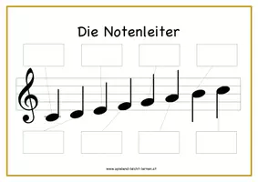 Vorschau - Arbeitsblätter - Notenleiter - KLETT - Seite 1