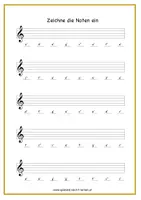 Vorschau - Arbeitsblätter - Zeichne die Noten ein! - Seite 3