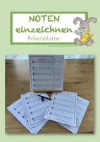 Vorschau - Arbeitsblätter - Zeichne die Noten ein! - Deckblatt