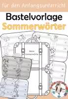 Vorschau - Arbeitsblätter - 1. Klasse - Meine Sommerwörter - Deutsch Bastelvorlage - Deckblatt
