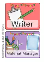 Vorschau - Bildkarten - Materialpaket Gruppenarbeit Englisch (Rollenkarten, Tafelmaterial & Aufsteller-Vorlagen für die Gruppeneinteilung) - Seite 3