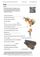 Vorschau - Arbeitsblätter - Lernposter + Arbeitsblatt zum Thema "Geige" + Onlineübung & MP3 + Mindmap + Infografik - Seite 1