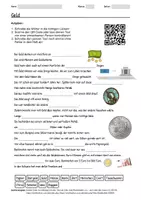 Vorschau - Arbeitsblätter - Arbeitsblatt zum Thema "Geld" + Onlineübung & MP3 + Infografik - Deckblatt