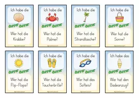 Vorschau - Spiele - Lesespiel Am Strand - Ich habe...wer hat...? Klasse 1/2 - Seite 3