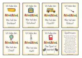 Vorschau - Spiele - Lesespiel Schule - Ich habe...wer hat...? Klasse 1/2 - Seite 3