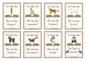 Vorschau - Spiele - Lesespiel Wilde Tiere - Ich habe...wer hat...? Klasse 1/2 - Seite 3