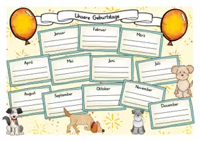 Vorschau - Poster - Hundeklasse Geburtstagskalender - Deckblatt