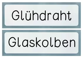 Vorschau - Stationenlernen - Die Glühbirne Tafelmaterial - Bild- & Textkarten - Seite 3