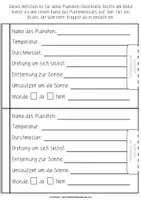 Vorschau - Arbeitsblätter - Miniheft | Planeten-Steckbriefe | Bastelvorlage - Seite 3