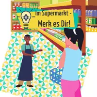 Vorschau - Stationenlernen - Memory: "Im Supermarkt" / Lebensmittel / Haushaltsartikel - Deckblatt