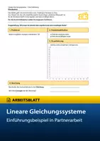 Vorschau - Arbeitsblätter - Einführung - Lineare Gleichungssysteme - Deckblatt
