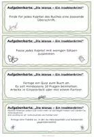 Vorschau - Arbeitsblätter - "Die Wanze - Ein Insektenkrimi" Aufgabenkarten/Stationsarbeit - Seite 1