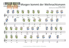 Vorschau - Spiele - Morgen kommt der Weihnachtsmann - Noten für Klavier, Keyboard und Melodica - Deckblatt