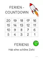 Vorschau - Präsentationen/Tafelbilder - FERIENCOUNTDOWN - noch 20 Tage - Deckblatt