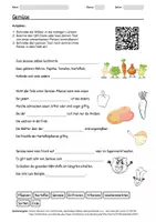 Vorschau - Arbeitsblätter - Arbeitsblatt zum Thema "Gemüse" + Onlineübung & MP3 + Infografik - Deckblatt