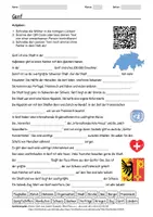 Vorschau - Arbeitsblätter - Arbeitsblatt zum Thema "Genf" + Onlineübung & MP3 + - Deckblatt