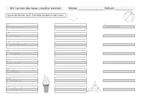 Vorschau - Arbeitsblätter - 2 Übungsblätter zur Lineatur Klasse 3, alle gängigen Schriftarten - Seite 2