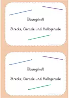Vorschau - Arbeitsblätter - Übungshefte Paket -Gerade, Strecke, Halbgerade- Parallele und Senkrechte- - Seite 2