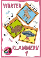 Vorschau - Stationenlernen - Erste Wörter klammern (lautgetreue Wörter) - Deckblatt