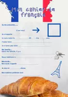 Vorschau - Arbeitsblätter - Französisch - Mon cahier de français zum Ausfüllen! (mit Lehrerlösungsheft) Wichtige Redemittel, Grammatik,Zahlen,Fragen, Zeiten - alles in einem Heft! (pdf word) - Deckblatt