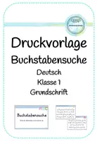 Vorschau - Arbeitsblätter - Kartei: Buchstabensuche 1 Klasse 1 - Grundschrift - Seite 1