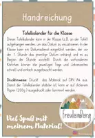 Vorschau - Präsentationen/Tafelbilder - Tafelkalender - Kalender für die Klasse (Englisch) - Seite 1
