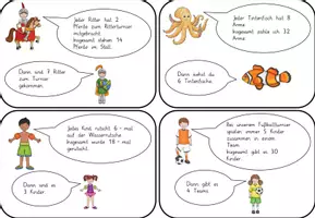 Vorschau - Aufgabenkarten - Richtig oder Falsch: Sachaufgaben Division - Seite 3