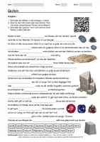 Vorschau - Arbeitsblätter - Arbeitsblatt zum Thema "Gestein" + Onlineübung & MP3 + Mindmap + Infografik - Deckblatt