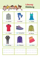 Vorschau - Arbeitsblätter - Materialpaket DaZ-Wortschatz: Tiere, Ernährung, Kleidung, Zuhause, Schule, Körper - Seite 3