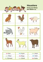 Vorschau - Arbeitsblätter - DaZ-Wortschatz: Tiere - Lernrätsel zur Sprachförderung - Seite 1