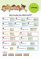 Vorschau - Arbeitsblätter - DaZ-Wortfeld Tiere: Übungen zur Mehrzahlbildung - Seite 1
