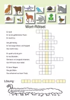 Vorschau - Arbeitsblätter - DaZ-Worträtsel: Tiere - Deckblatt