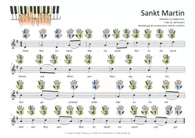 Vorschau - Spiele - Sankt Martin - Noten für Keyboard, Klavier und Melodica - Deckblatt
