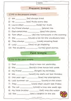 Vorschau - Arbeitsblätter - Present Simple vs. Past Simple Worksheets Signal Words - Seite 3