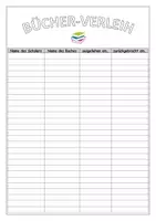 Vorschau - Poster - Klassenzimmer: Bücher-Verleih-Liste (Buchtitel + Ausleihliste) - Seite 2