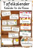 Vorschau - Präsentationen/Tafelbilder - Tafelkalender - Kalender für die Klasse (Deutsch & Englisch) - Seite 1